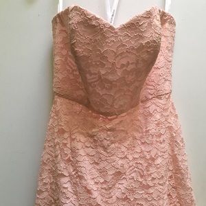 David's Bridal Formal Strapless Dress